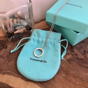 Tiffany and Co 1837 circle pendant necklace